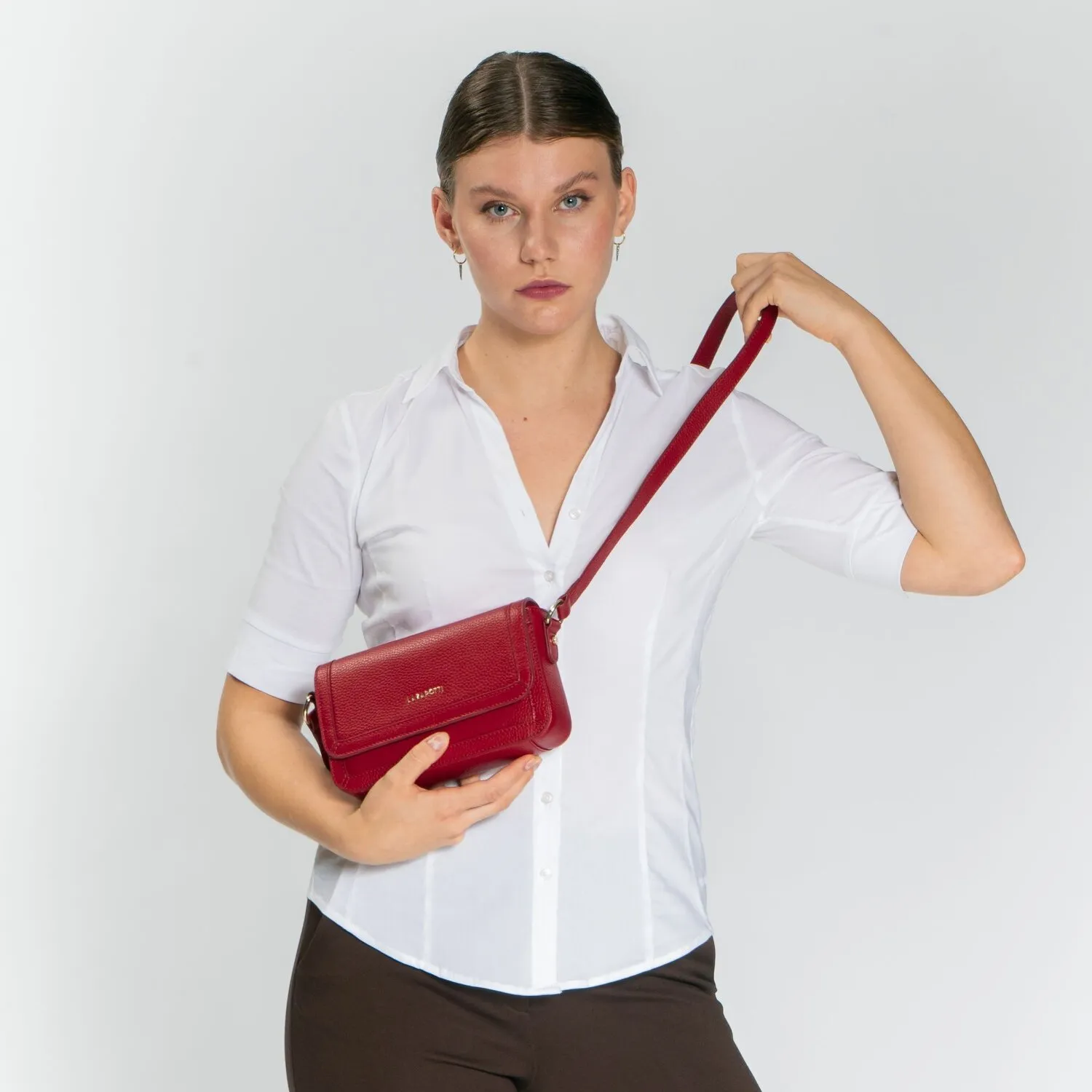 Lazarotti Bologna Leather Borsa a tracolla Pelle 21 cm