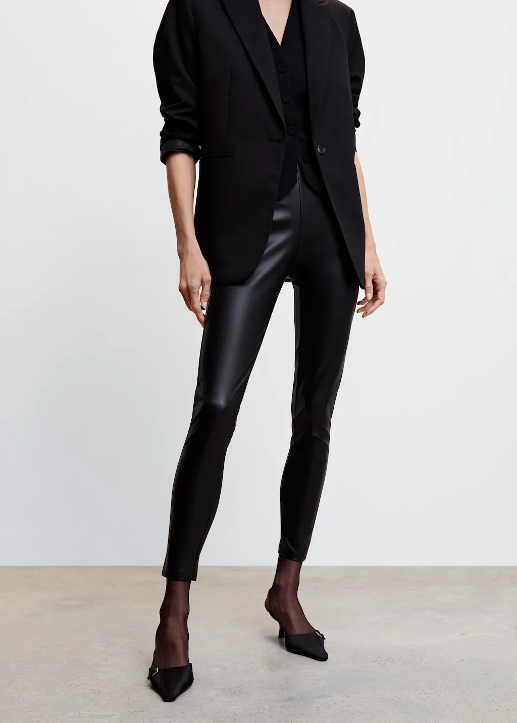 Leggings pelle sintetica
