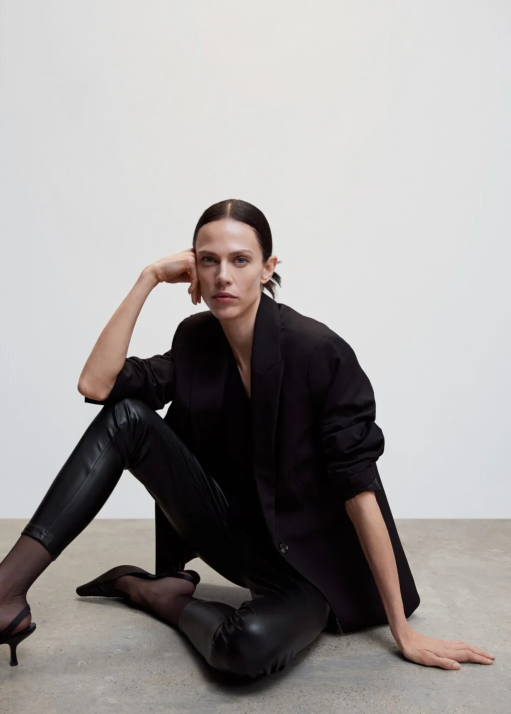Leggings pelle sintetica
