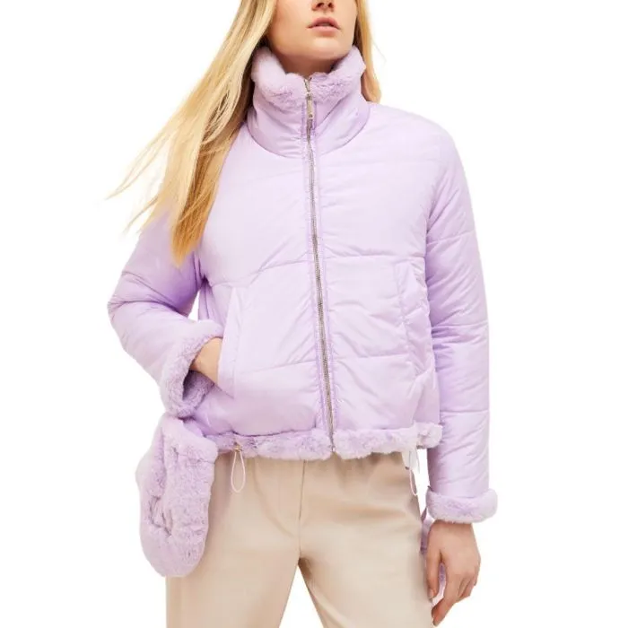 Liu Jo Giacca Reversibile In Nylon E Pelliccia Sintetica