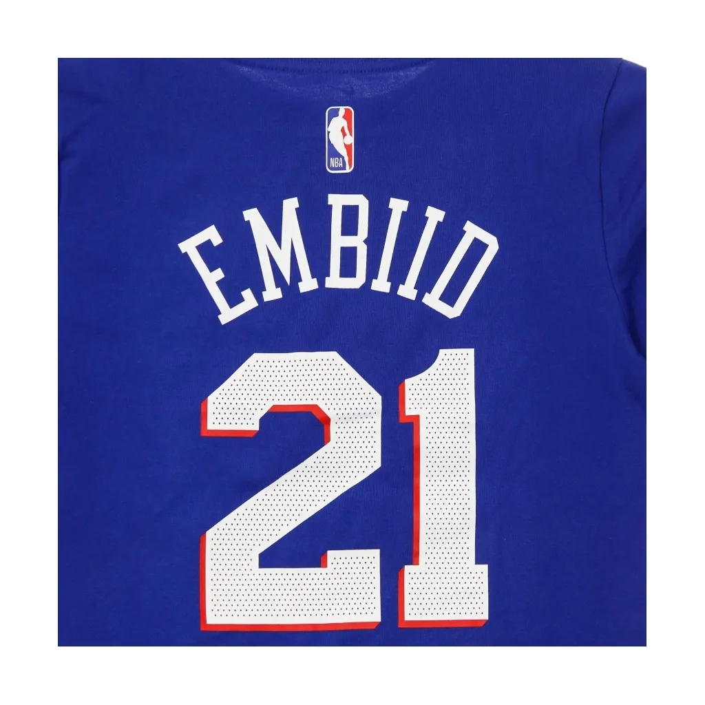 maglietta bambino nba number name tee icon edition no 21 joel embiid phi76e ORIGINAL TEAM COLORS