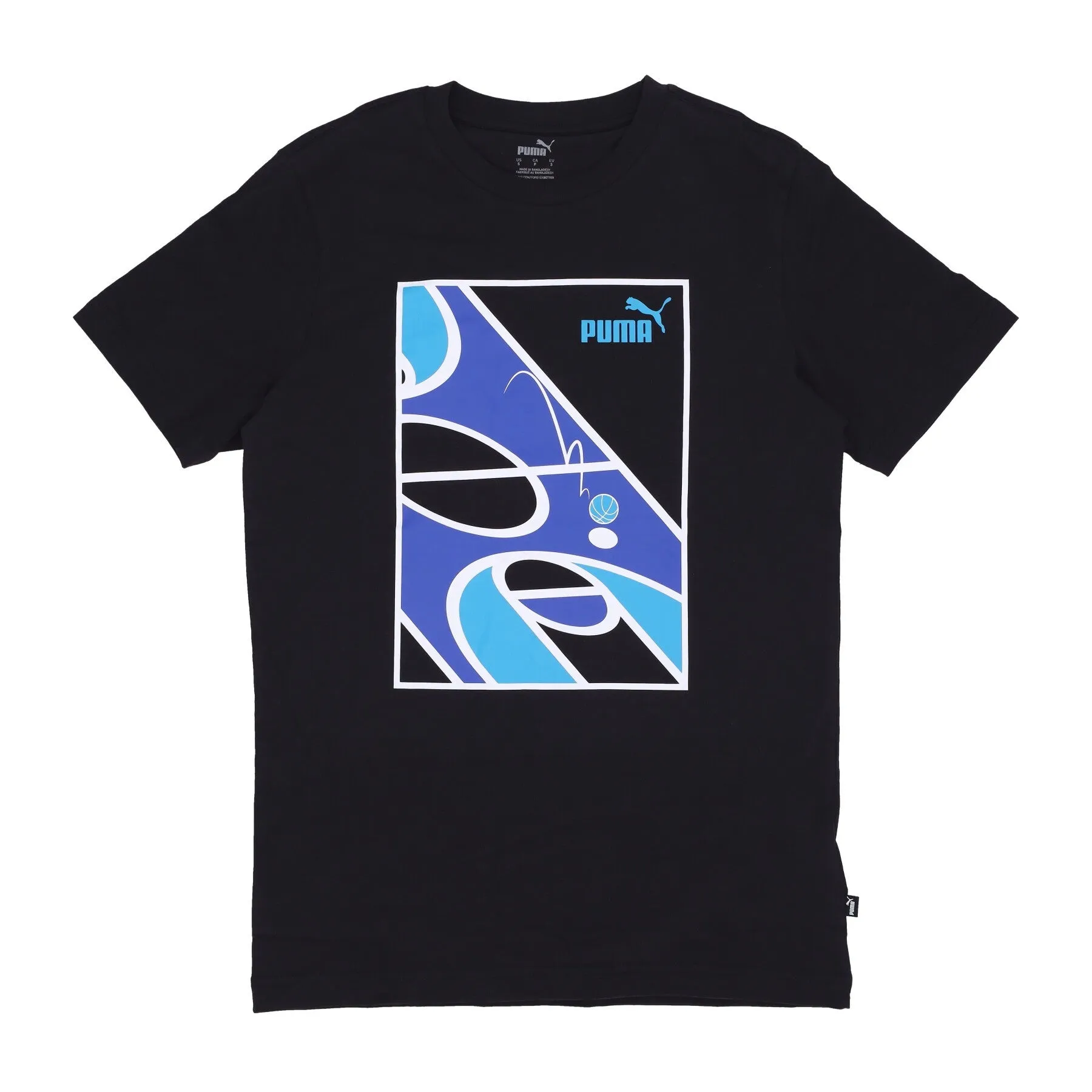 Maglietta Uomo Graphics Court Tee Black