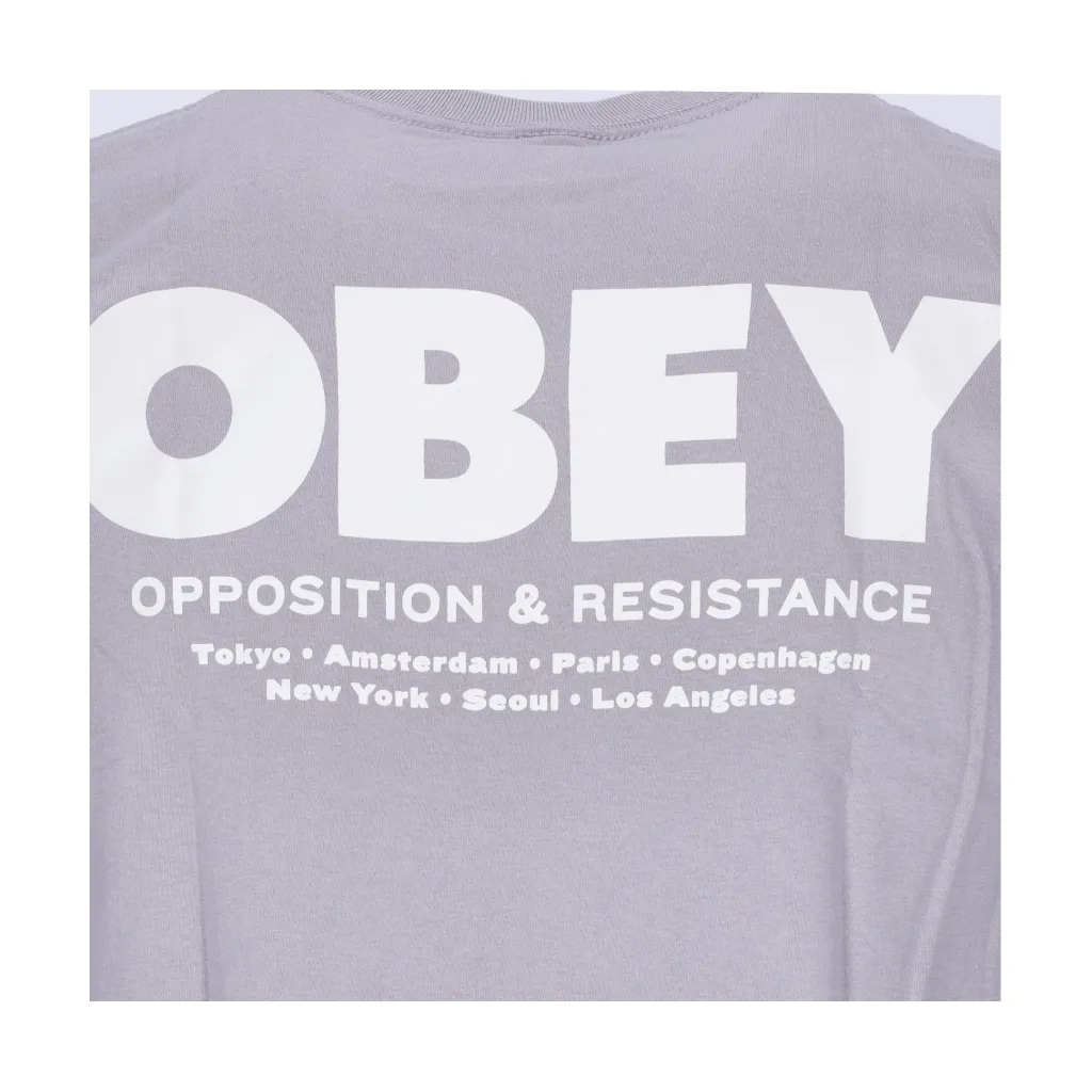 maglietta uomo opposition resistance classic tee LILAC CHALK