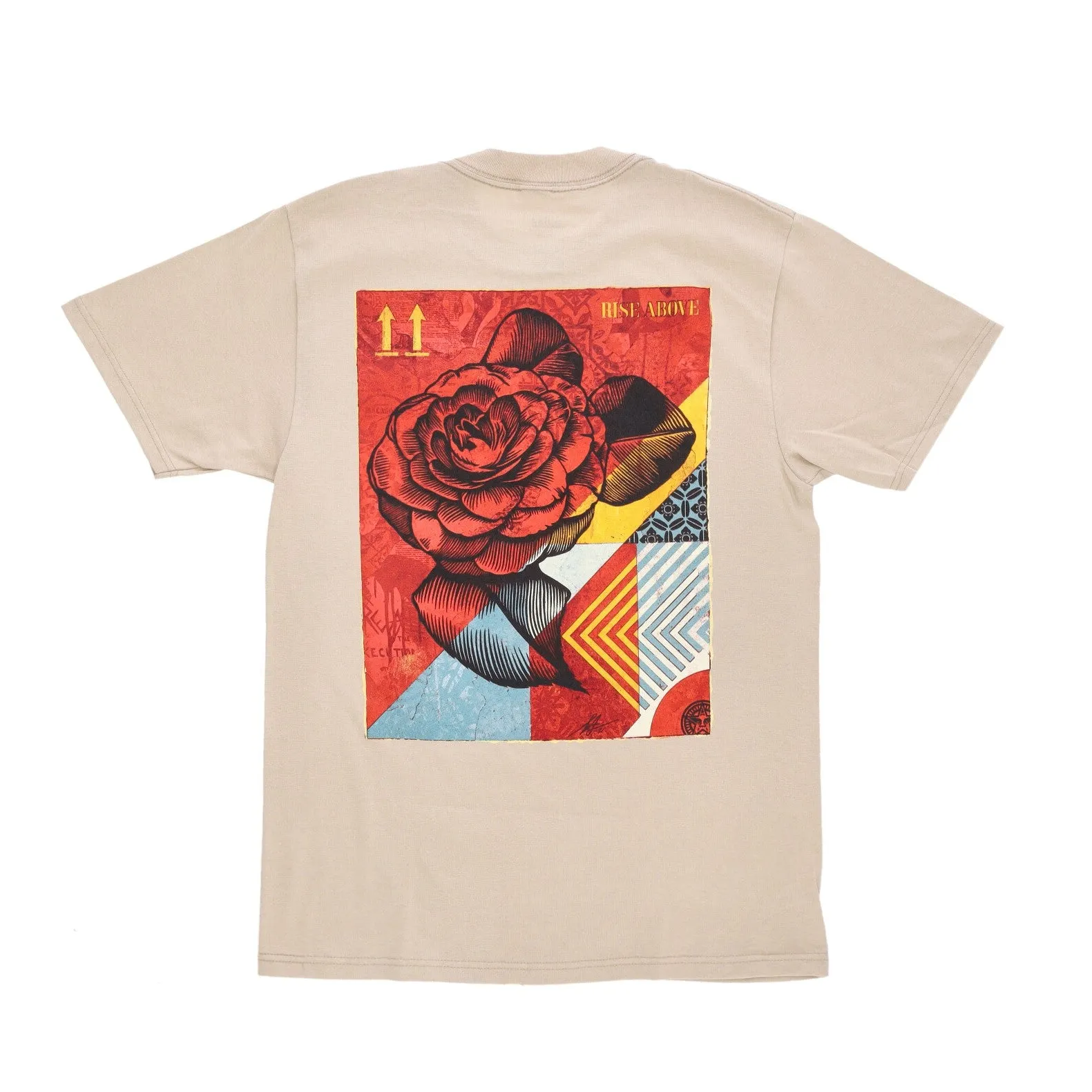 Maglietta Uomo Rise Above Rose Classic Tee Sand