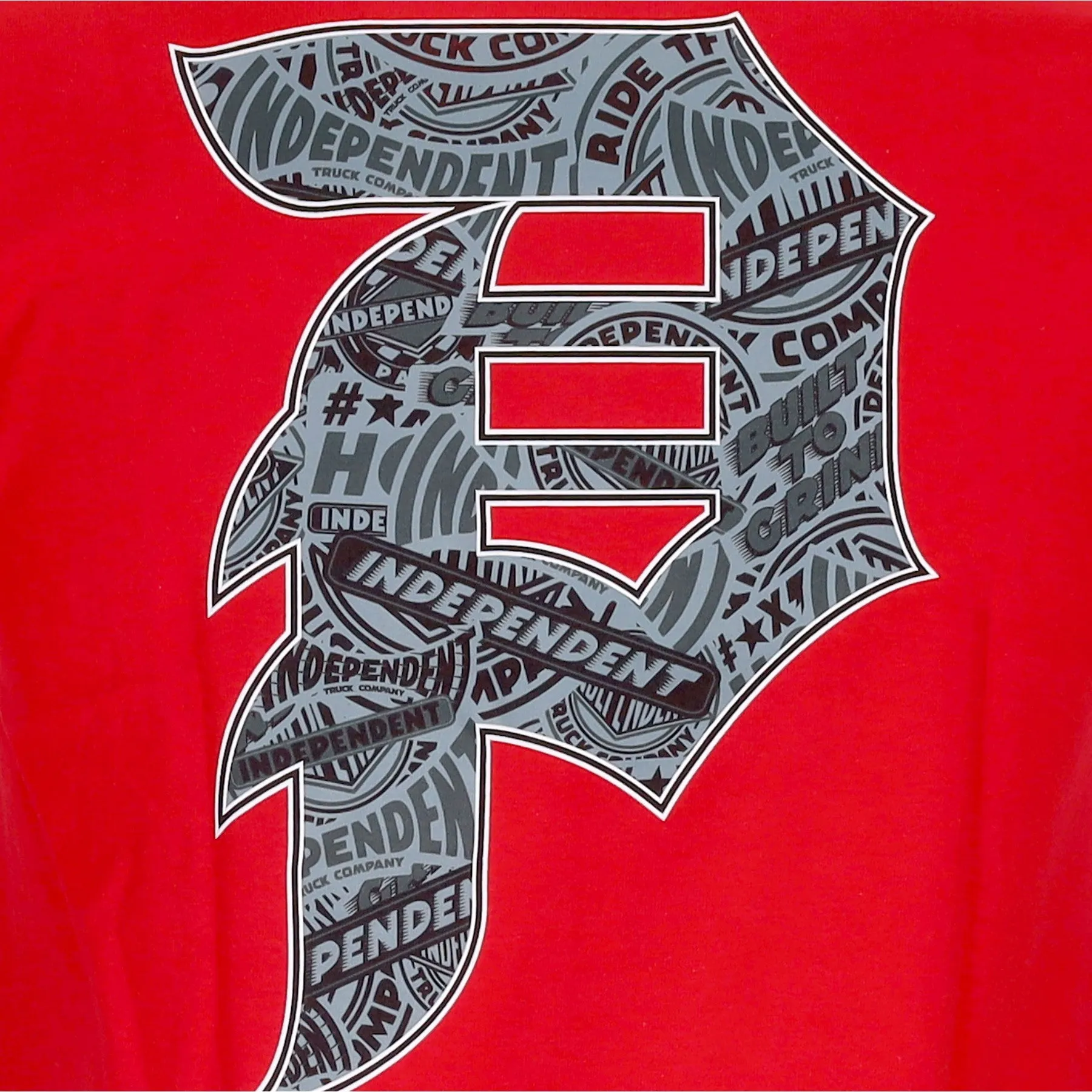 Maglietta Uomo Stickers Dirty P Tee X Independent Red