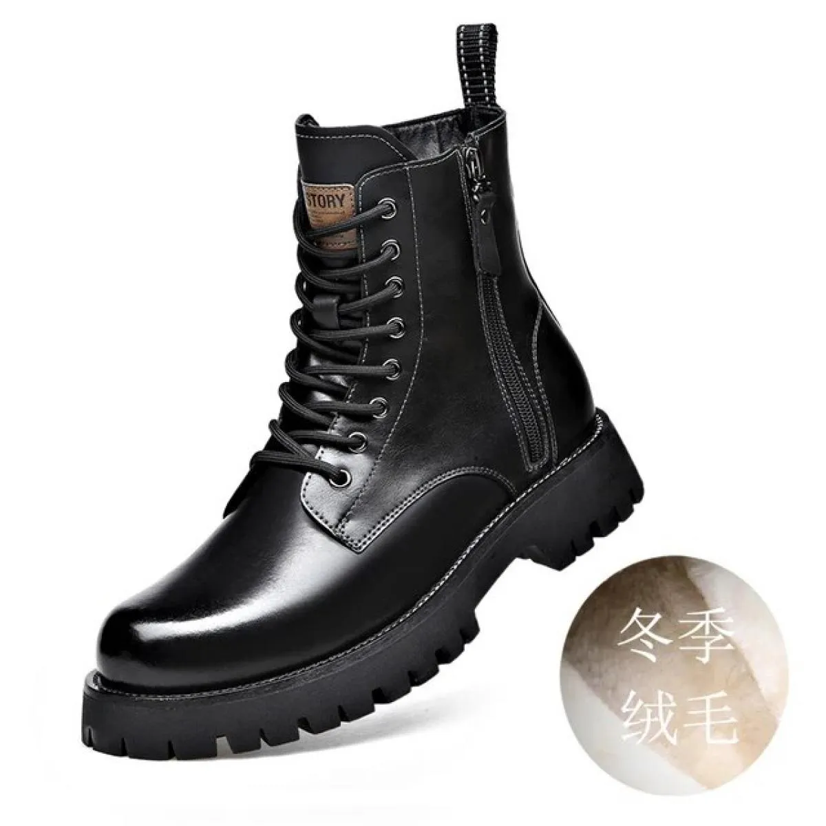Martin Boots Uomo Low Top Peluche Maglia invernale Rosso in morbida pelle Suola spessa Stivali da lavoro retrò di alta qualità i