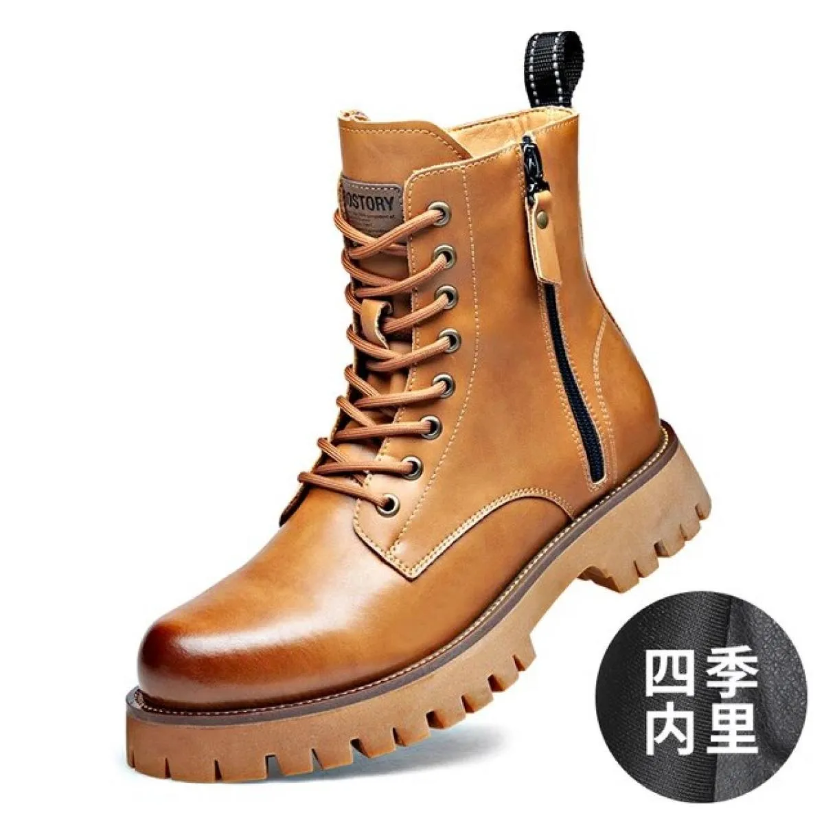 Martin Boots Uomo Low Top Peluche Maglia invernale Rosso in morbida pelle Suola spessa Stivali da lavoro retrò di alta qualità i