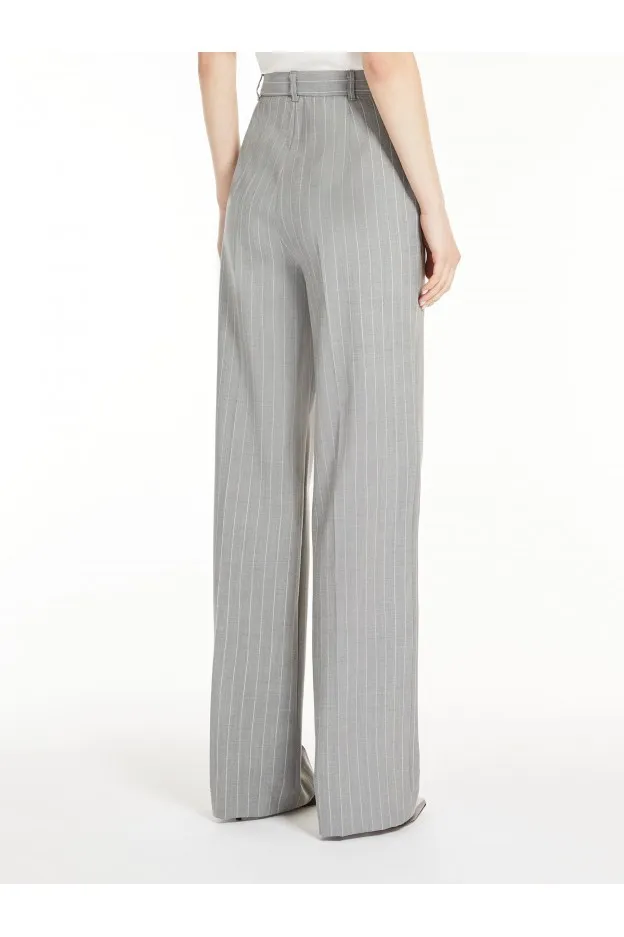 Max Mara Acino Pantalone in lana gessata