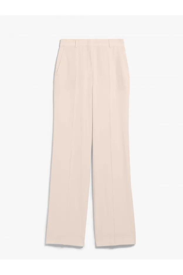 Max Mara Quasar Pantalone Lungo In Crêpe Di Lana