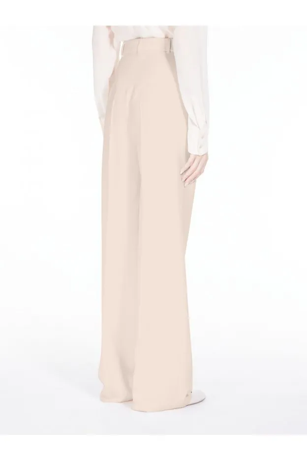 Max Mara Quasar Pantalone Lungo In Crêpe Di Lana