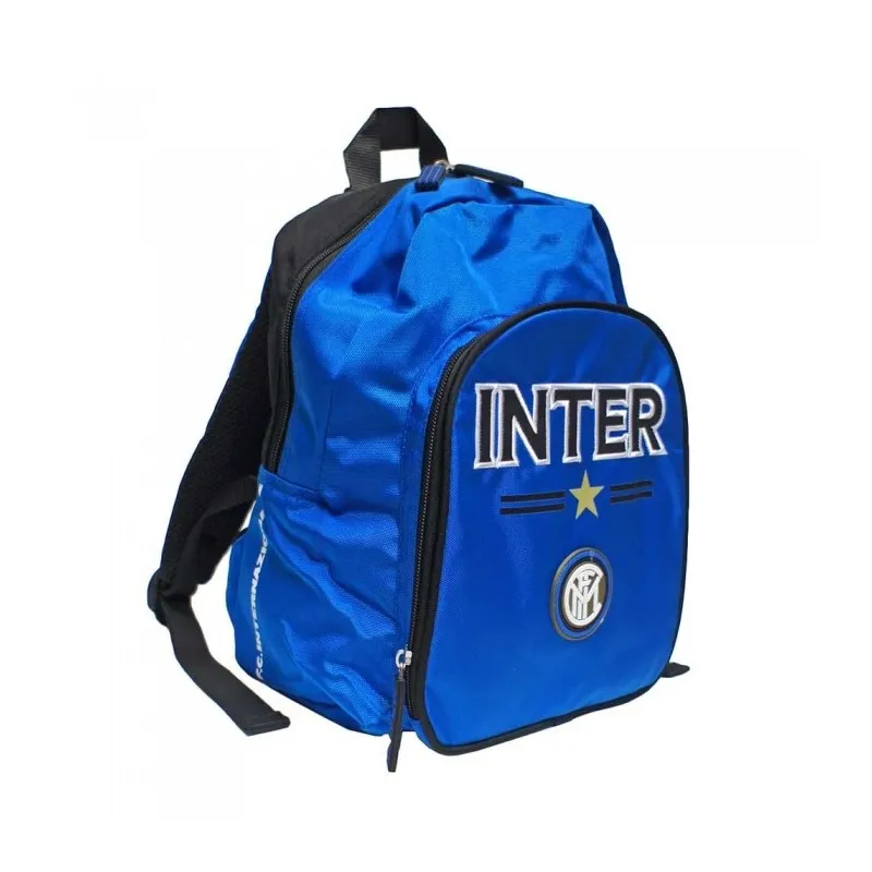MINI ZAINO ASILO E TEMPO LIBERO FC INTERNAZIONALE ORIGINAL 2 CERNIERE TASCA ESTERNA 23X31X15CM.PRODOTTO UFF.100%POLIEST