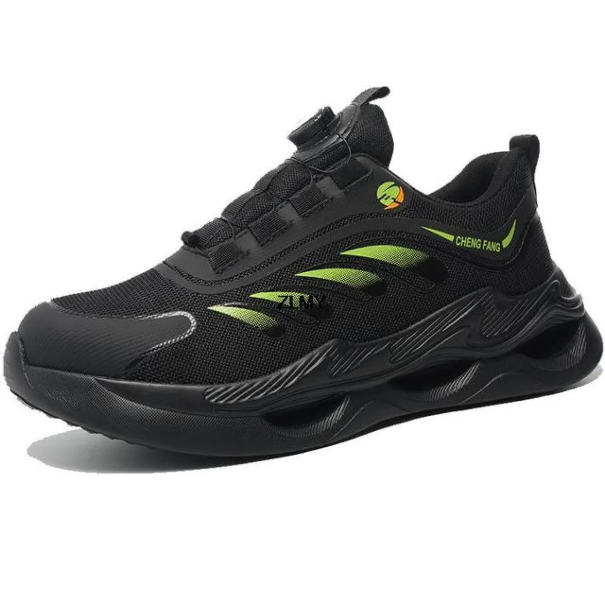 Moda Uomo Scarpe antinfortunistiche Puntale in acciaio Stivali da lavoro Uomo Sneaker antiforatura Uomo Leggero Fibbia rotatoria