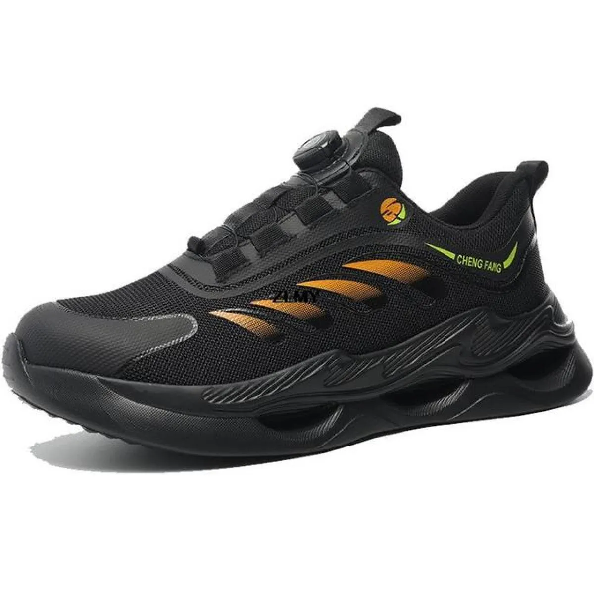 Moda Uomo Scarpe antinfortunistiche Puntale in acciaio Stivali da lavoro Uomo Sneaker antiforatura Uomo Leggero Fibbia rotatoria
