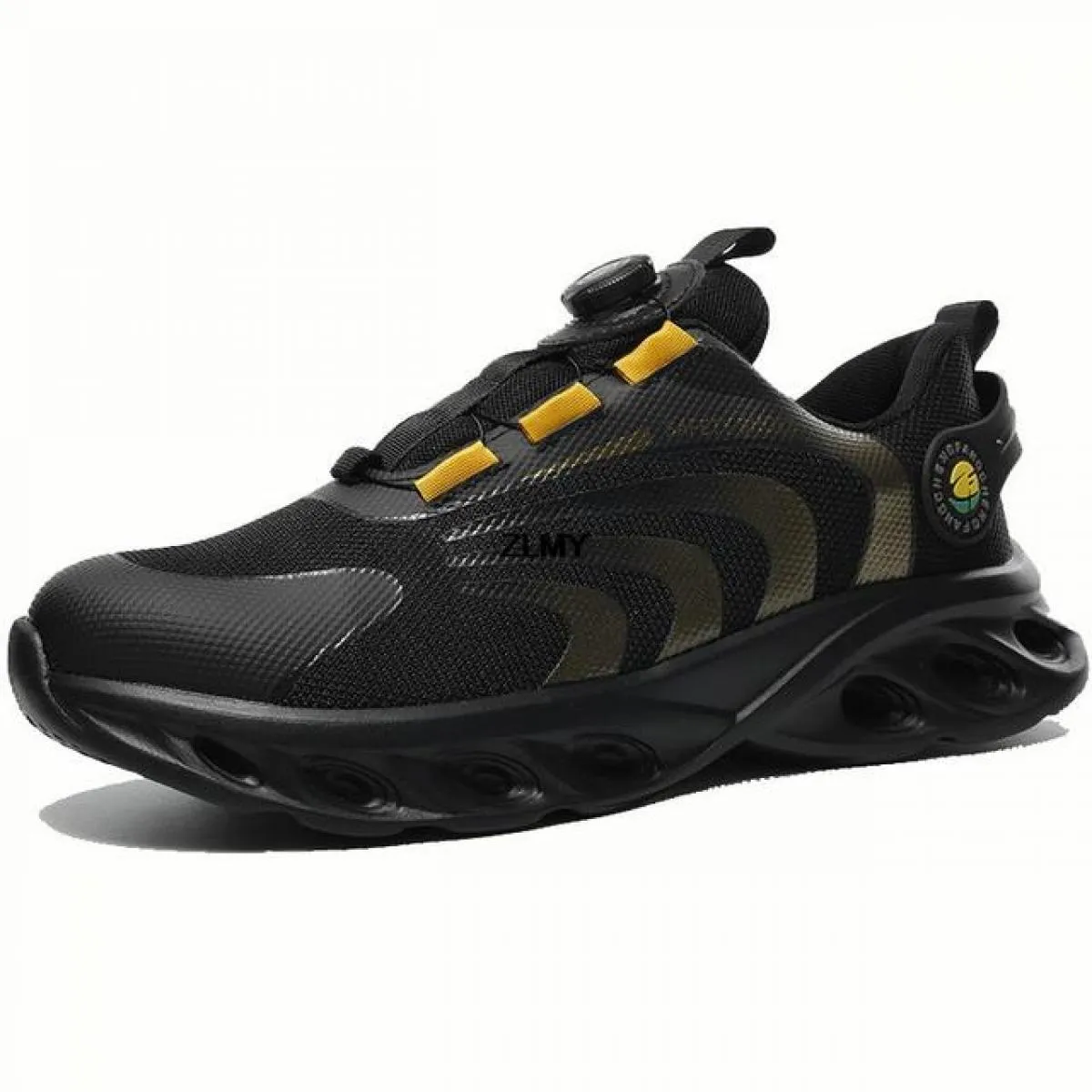 Moda Uomo Scarpe antinfortunistiche Puntale in acciaio Stivali da lavoro Uomo Sneaker antiforatura Uomo Leggero Fibbia rotatoria