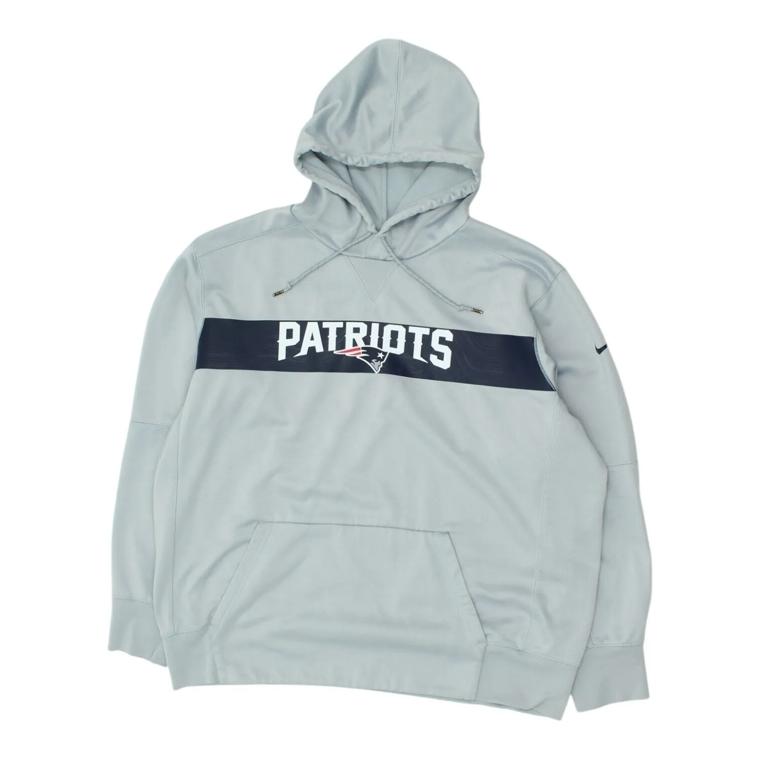 New England Patriots Mens Grey Nike Hoodie | NFL Sportswear Jumper Hoody VTG