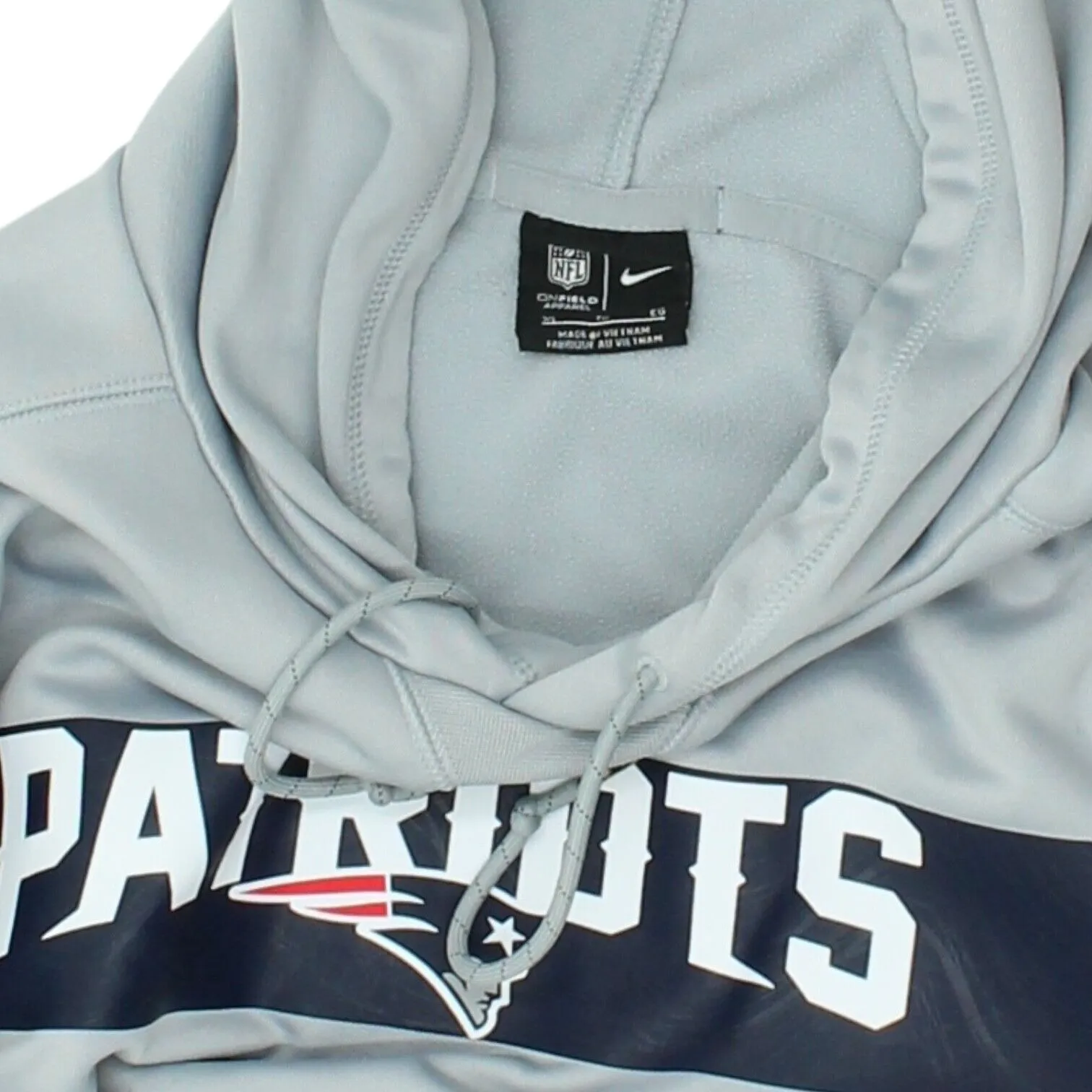 New England Patriots Mens Grey Nike Hoodie | NFL Sportswear Jumper Hoody VTG