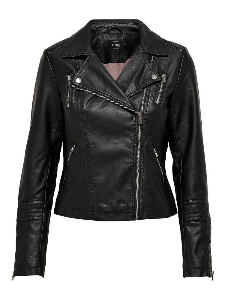 OnlGemma -  Faux Leather Biker Otw