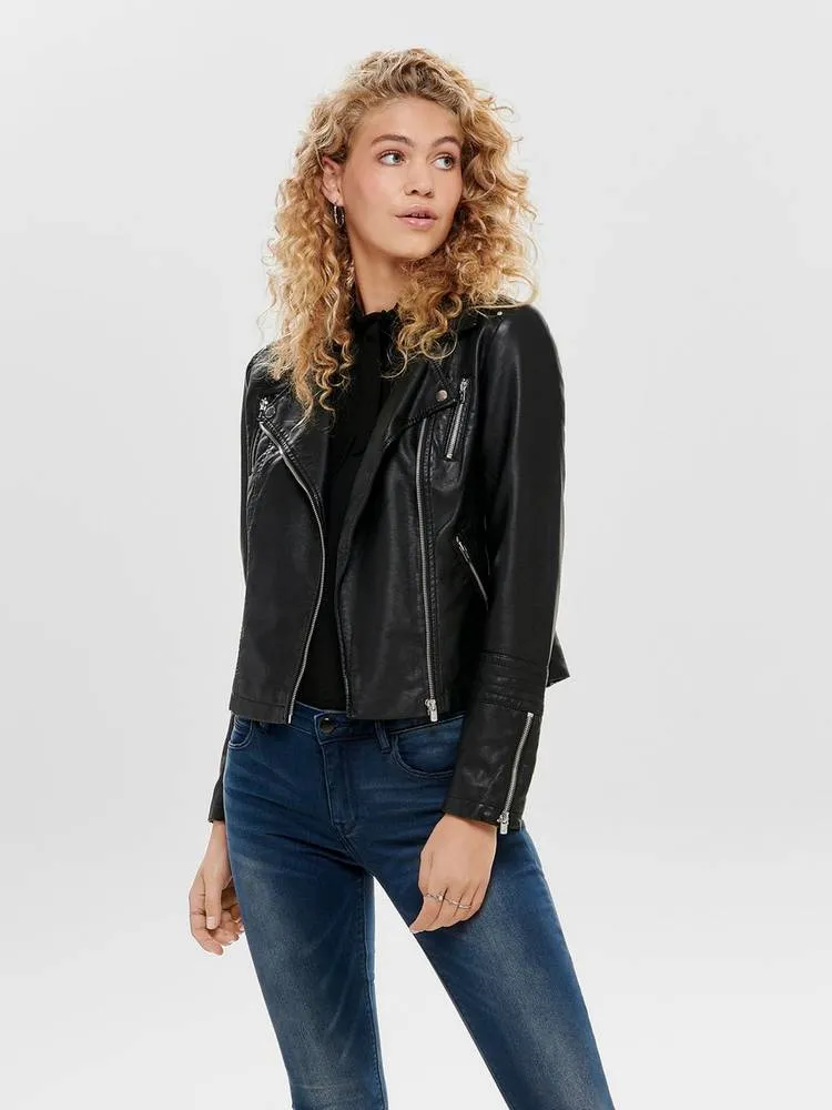 OnlGemma -  Faux Leather Biker Otw