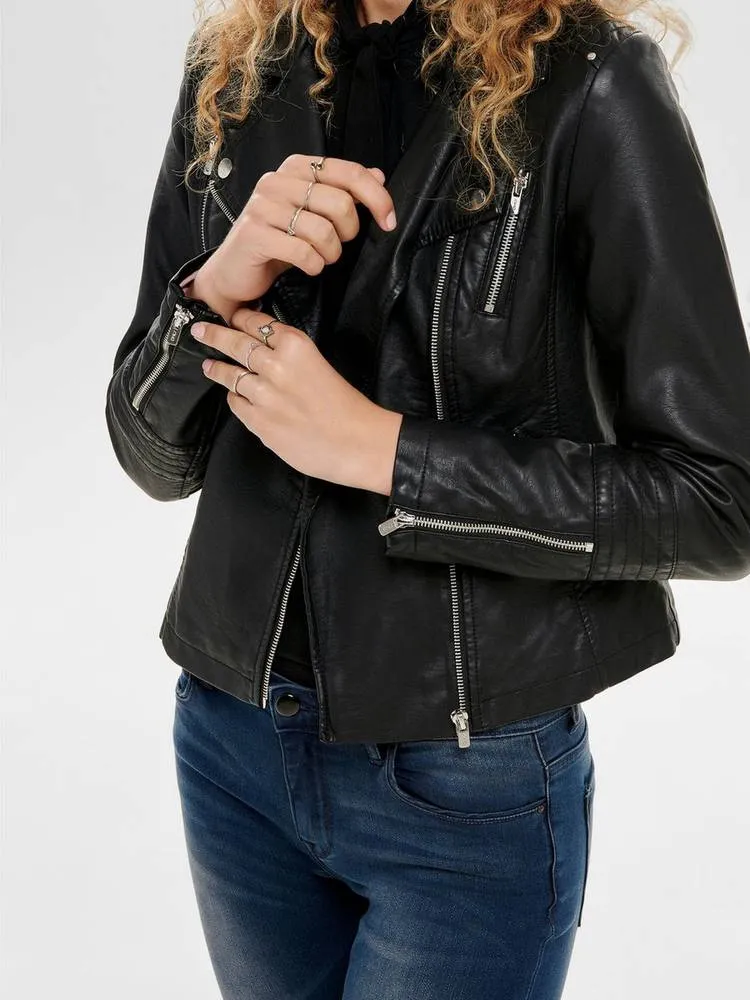 OnlGemma -  Faux Leather Biker Otw