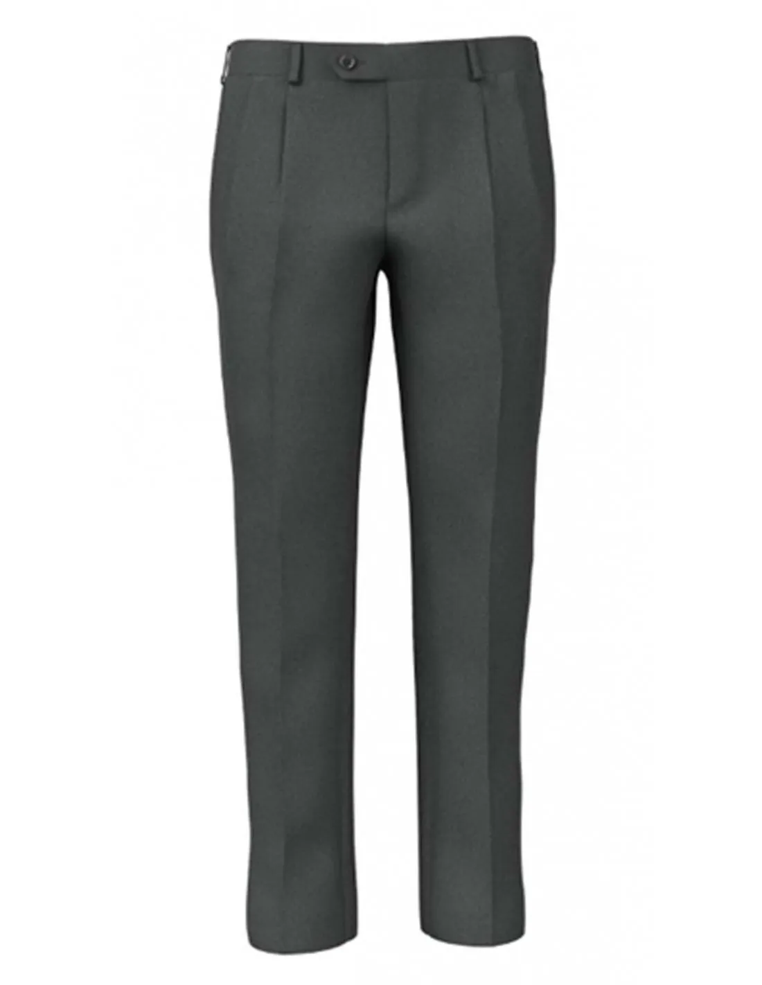 Pantalone con pinces in lana invernale vita alta grigio