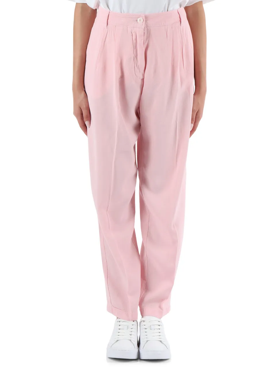 Pantalone in lyocell carrot fit