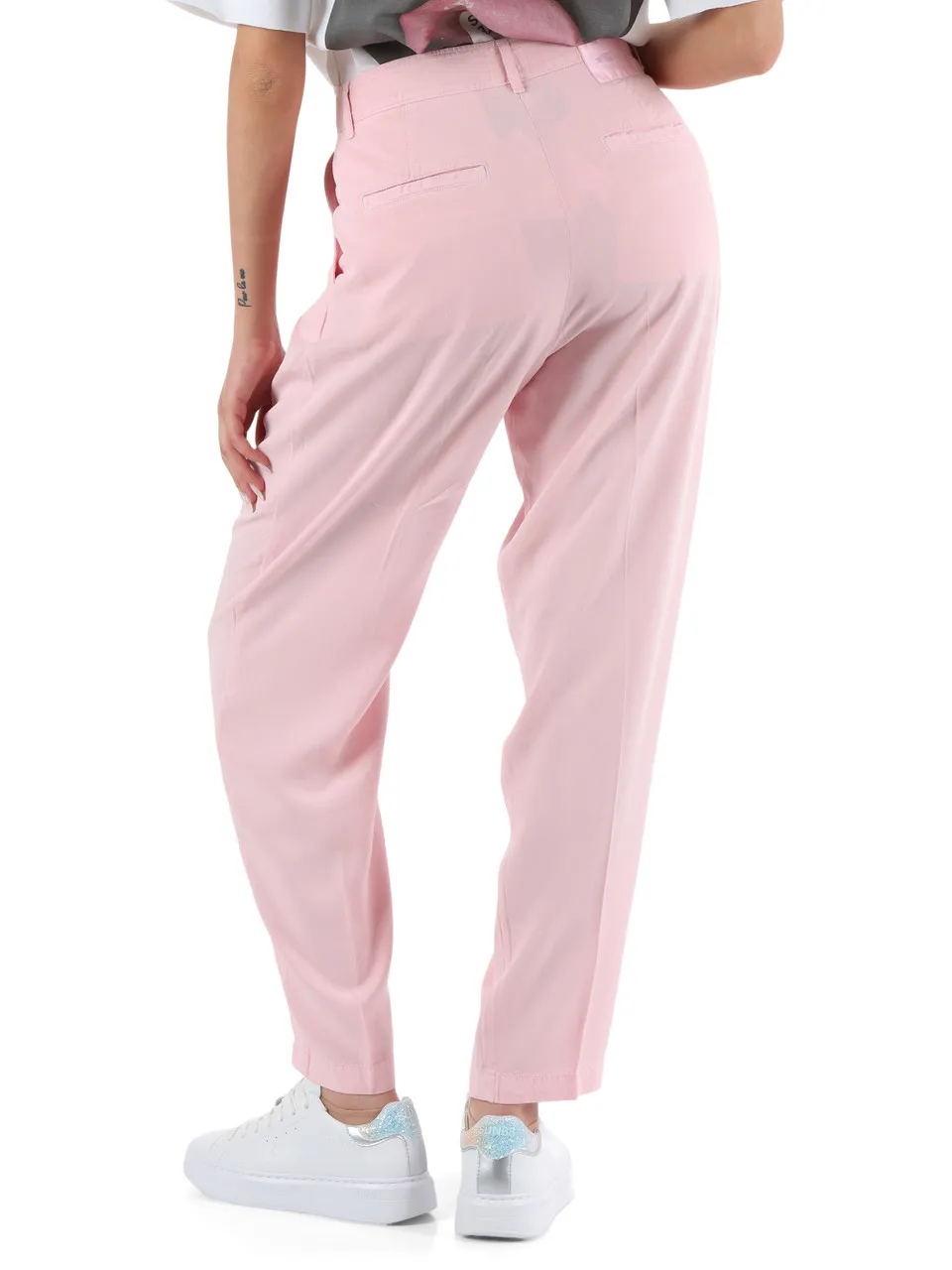 Pantalone in lyocell carrot fit