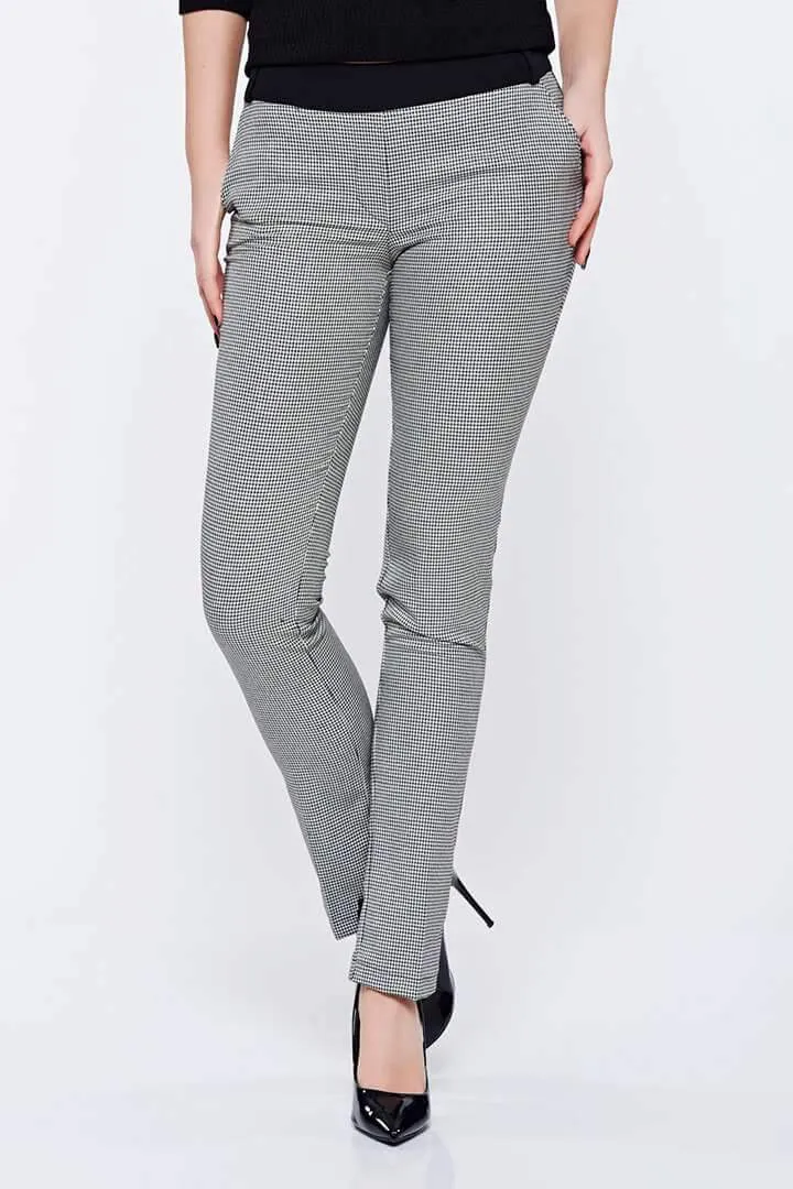 Pantalone lungo - fantasia Pied de Poul - fiocchi decorativi alla caviglia - Fofy