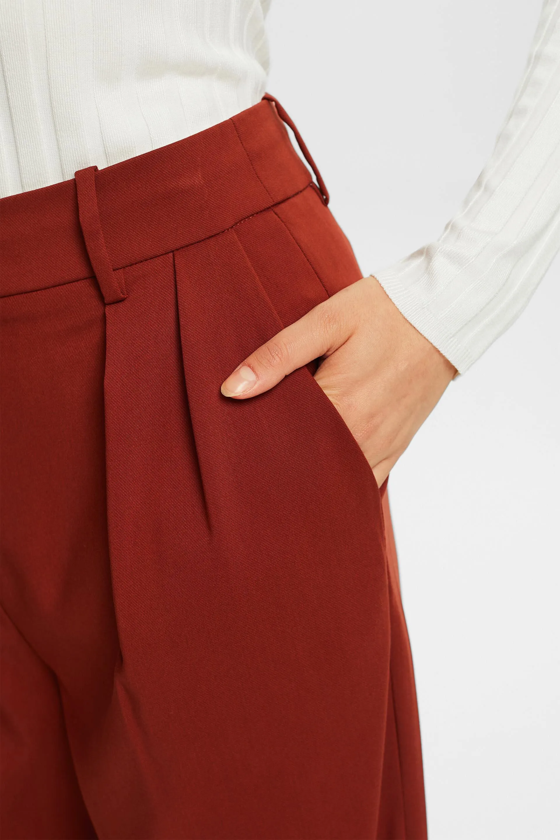 Pantaloni a gamba larga intessuti