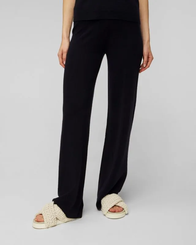Pantaloni neri in lana da donna Allude