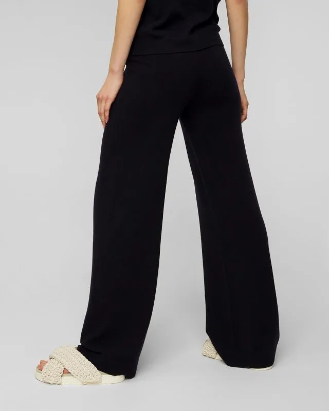 Pantaloni neri in lana da donna Allude
