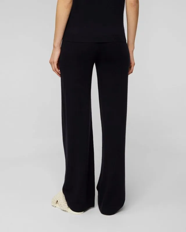 Pantaloni neri in lana da donna Allude