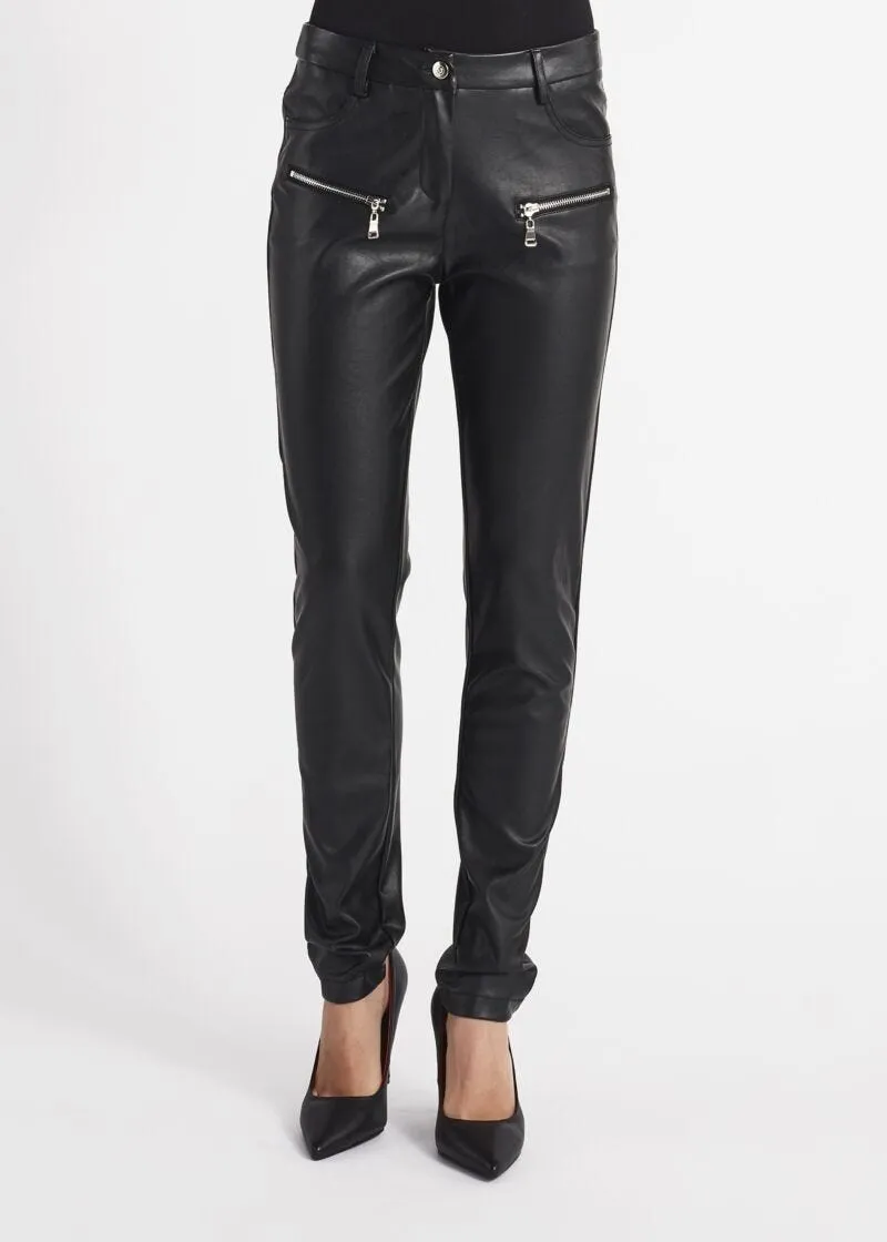 Pantaloni skinny effetto pelle