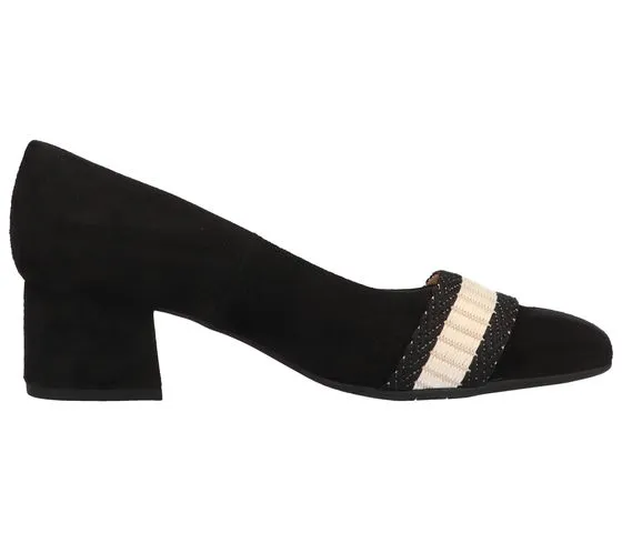 PETER KAISER décolleté da donna scarpe slip-on in vera pelle con tacco largo 54789/884 nero