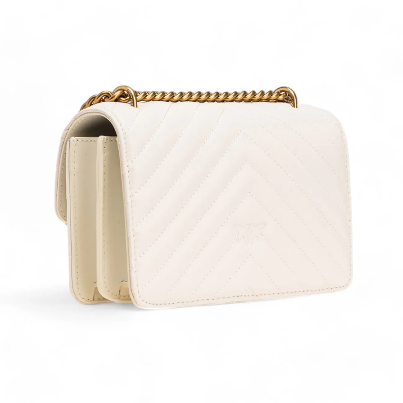 Pinko borsa mini chevron avorio