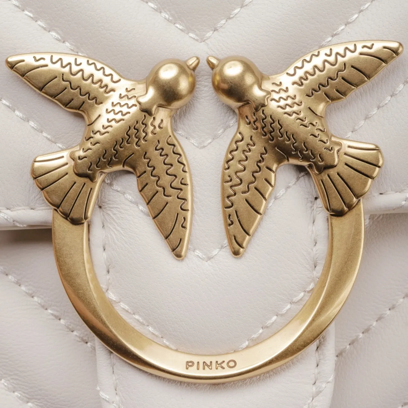 Pinko borsa mini chevron avorio