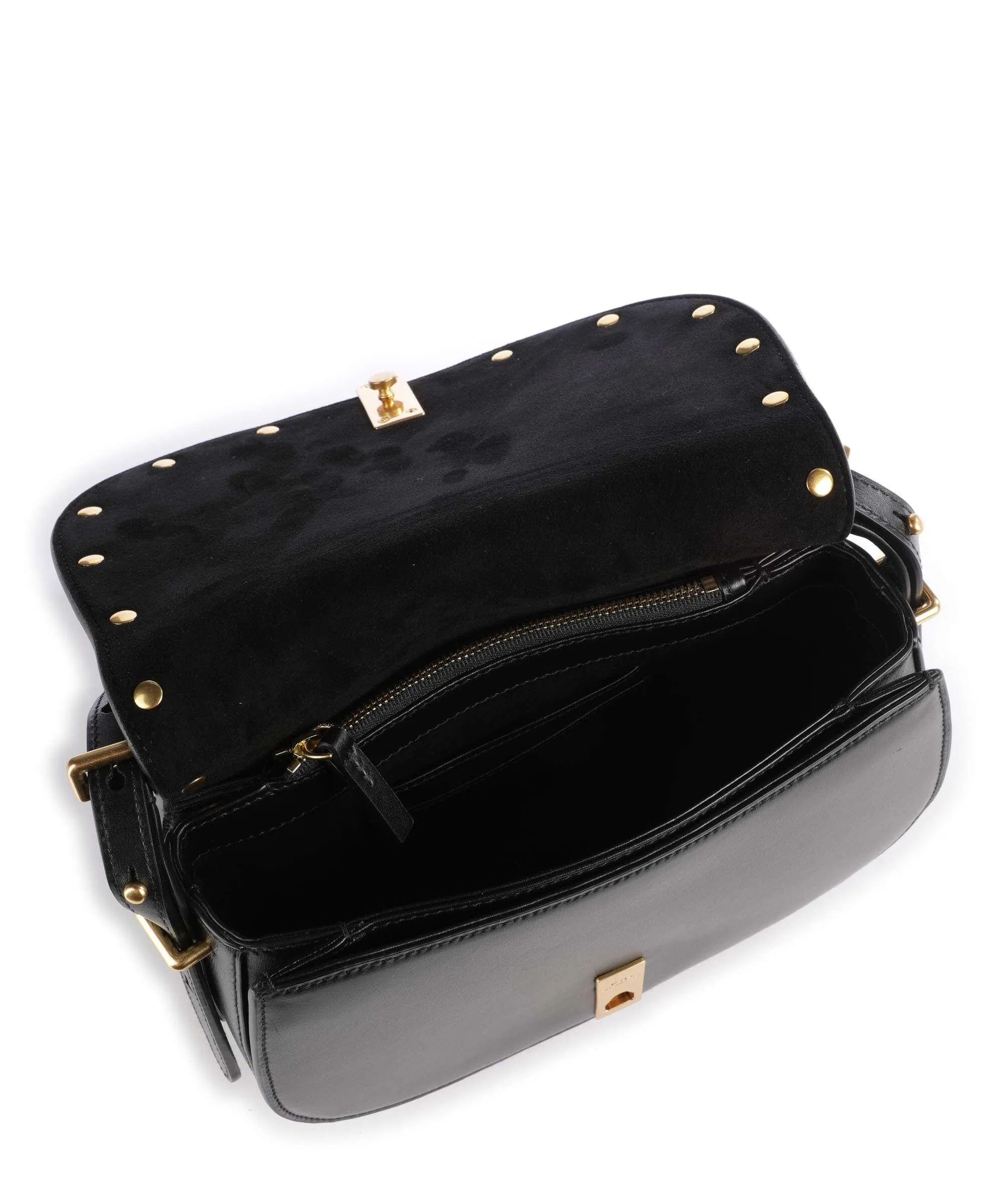  Polo Ralph Lauren ID Collection Borsa a tracolla pelle di vacchetta finemente grana nero  