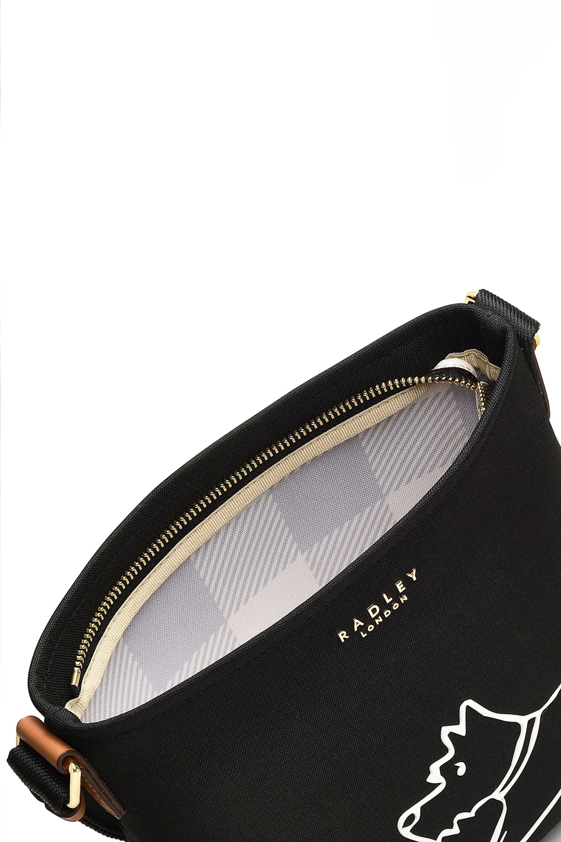 Radley London - Palace Gardens - Nero a tracolla piccola con zip - Borsa