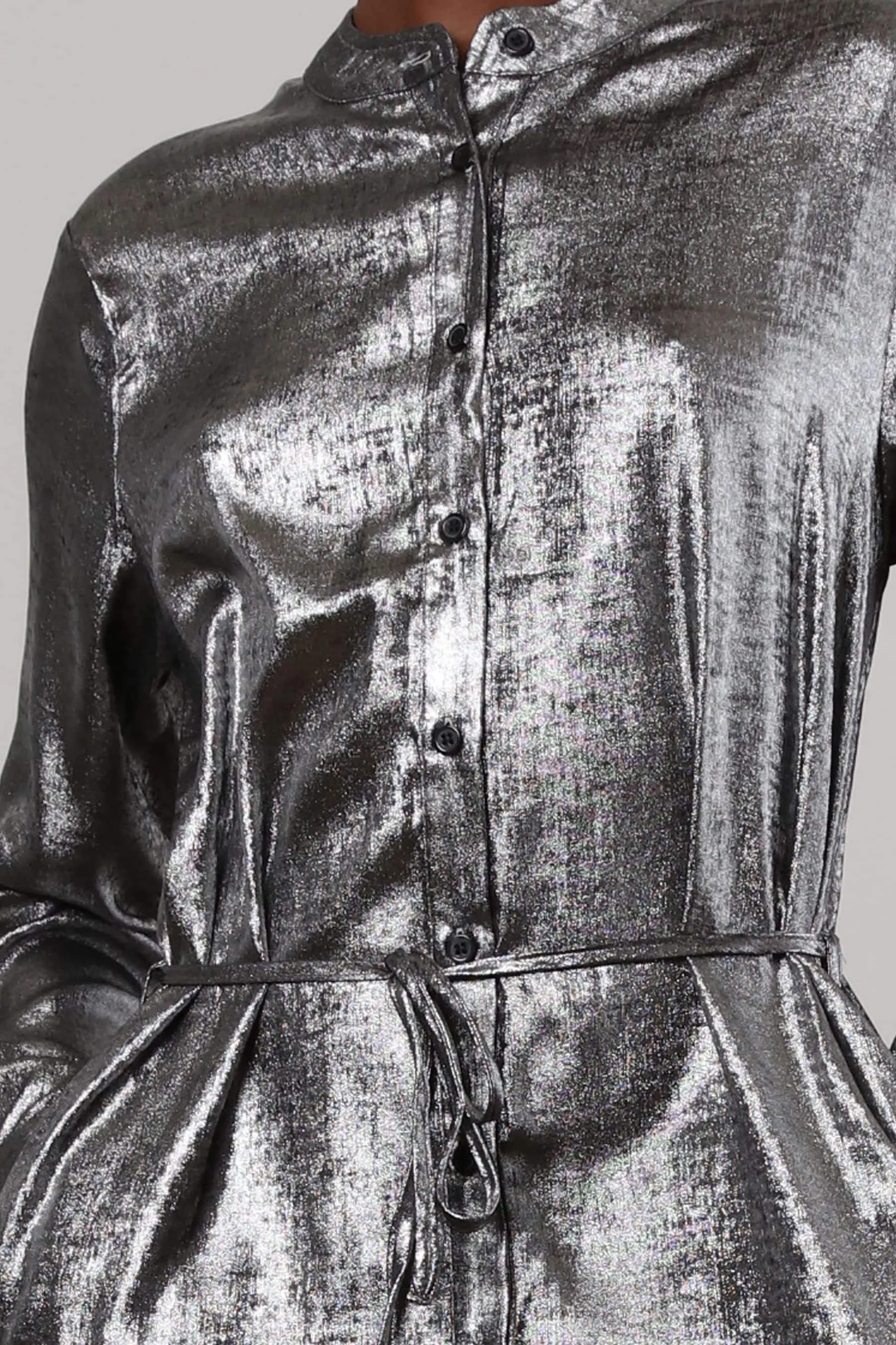 Religion Dettagli metallizzati - Abito lungo a tunica a pieghe con skinny