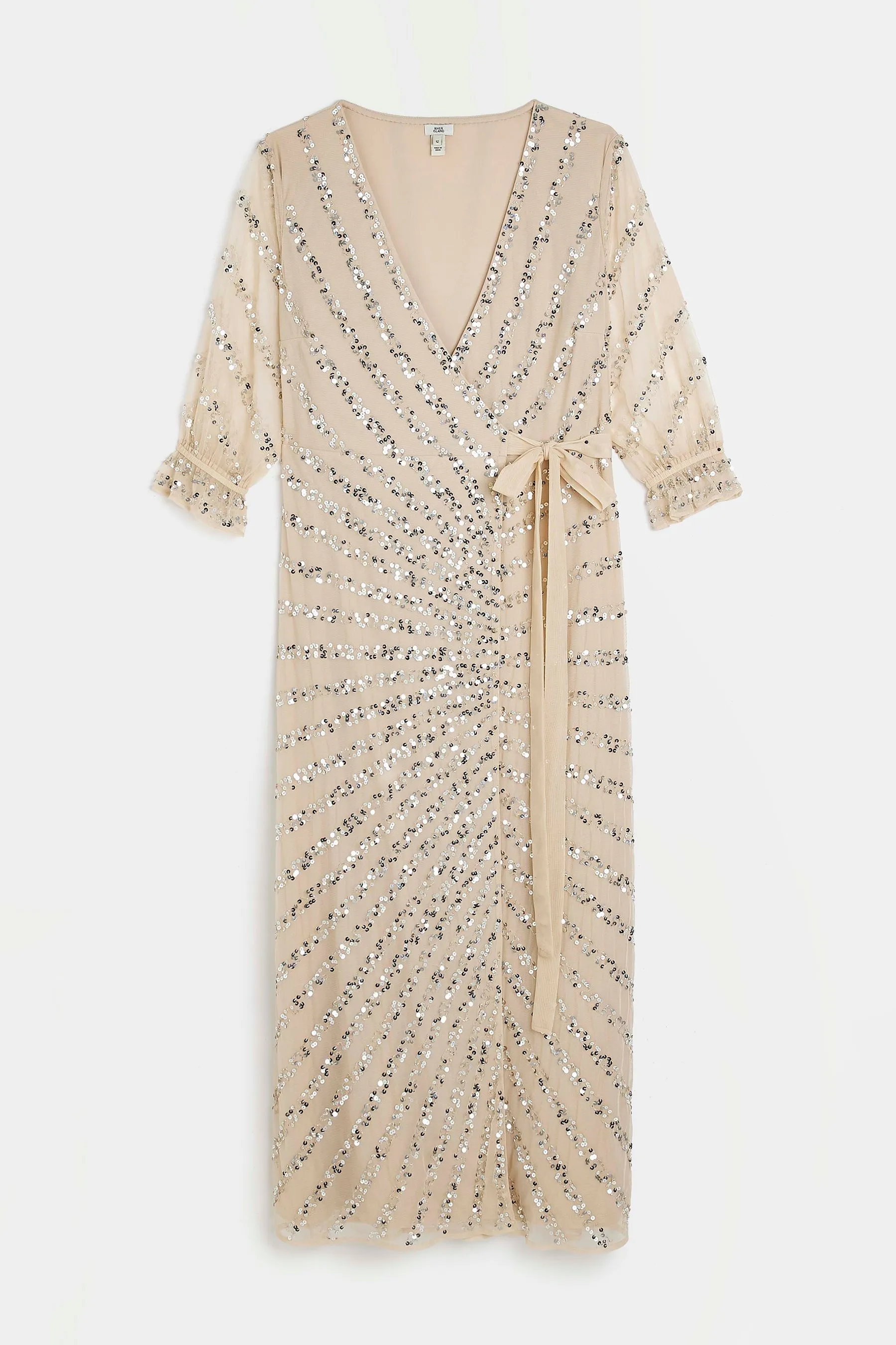 River Island - Abito maxi a portafoglio