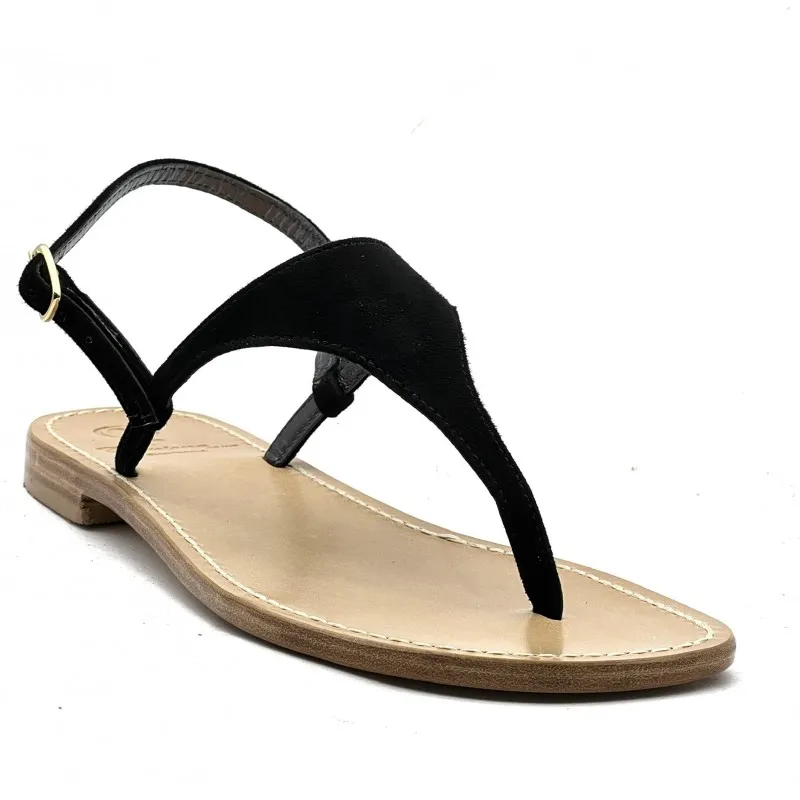 Sandali triangolo camoscio