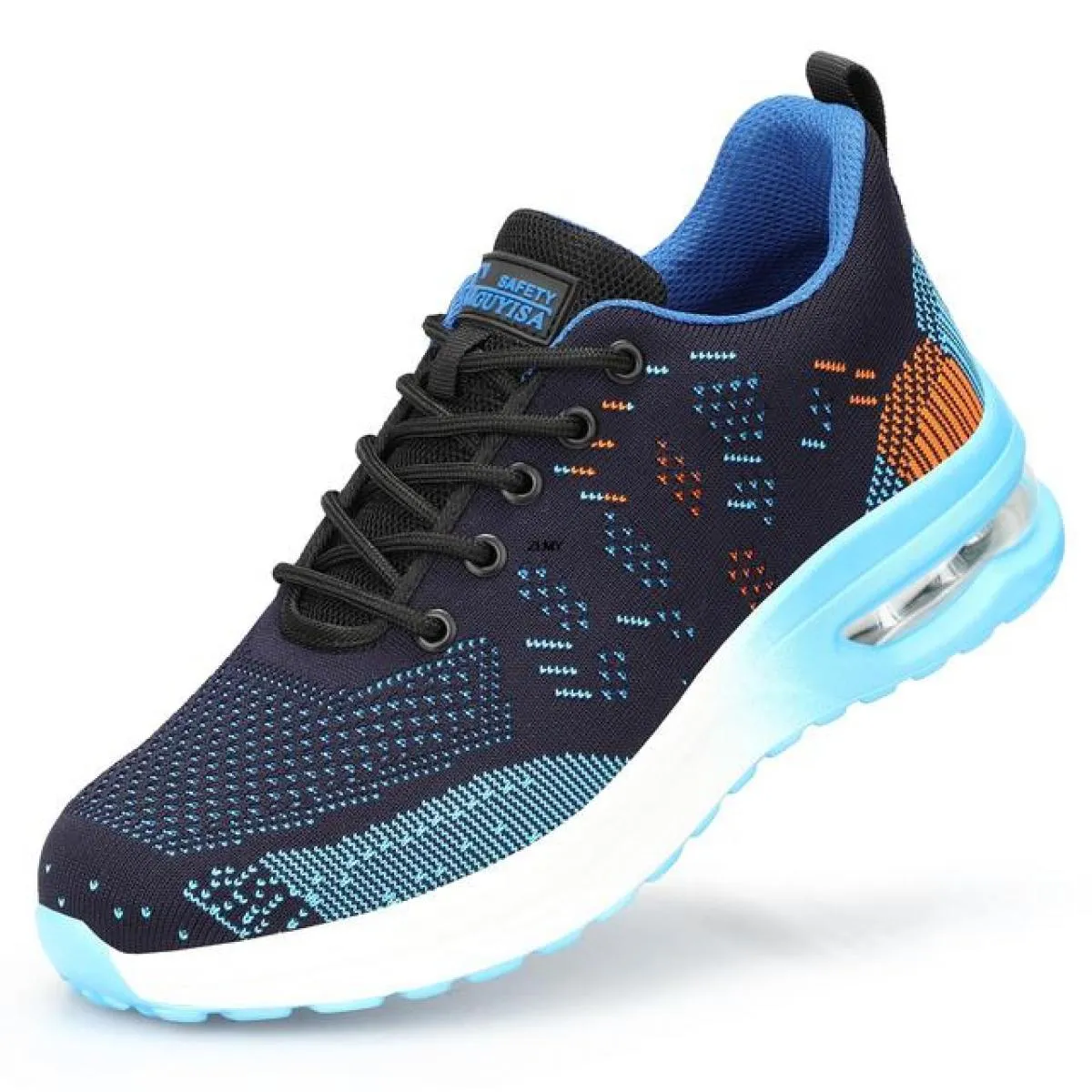 Scarpe antinfortunistiche con cuscino d'aria Scarpe da ginnastica con punta in acciaio da uomo Stivali da lavoro da uomo Scarpe