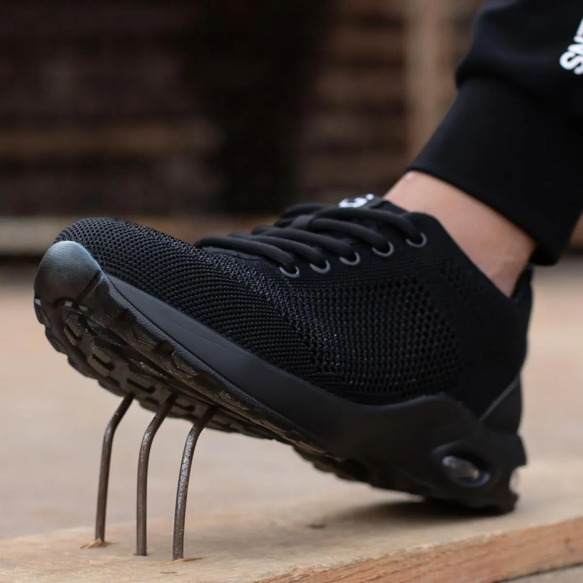 Scarpe antinfortunistiche estive da uomo Sneaker traspiranti con punta in acciaio Stivali antinfortunistici da lavoro antiforatu