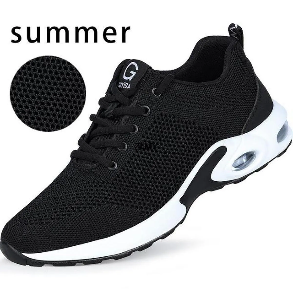 Scarpe antinfortunistiche estive da uomo Sneaker traspiranti con punta in acciaio Stivali antinfortunistici da lavoro antiforatu