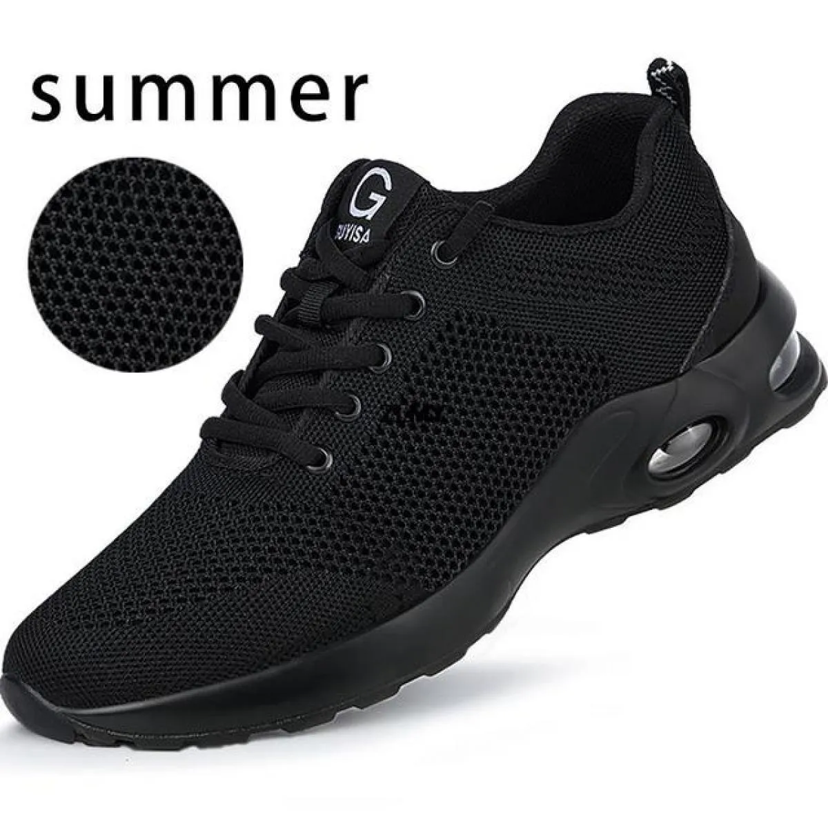 Scarpe antinfortunistiche estive da uomo Sneaker traspiranti con punta in acciaio Stivali antinfortunistici da lavoro antiforatu