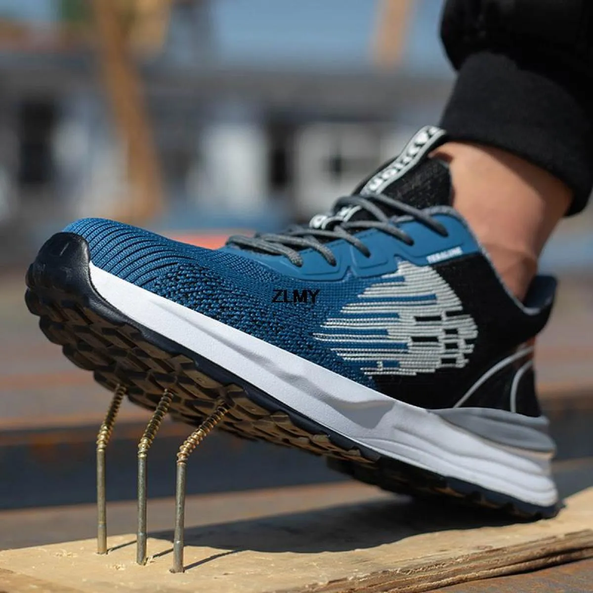 Scarpe antinfortunistiche leggere Scarpe da lavoro da uomo con punta in plastica Sneaker anti-pugnalata anti-smash Stivali prote