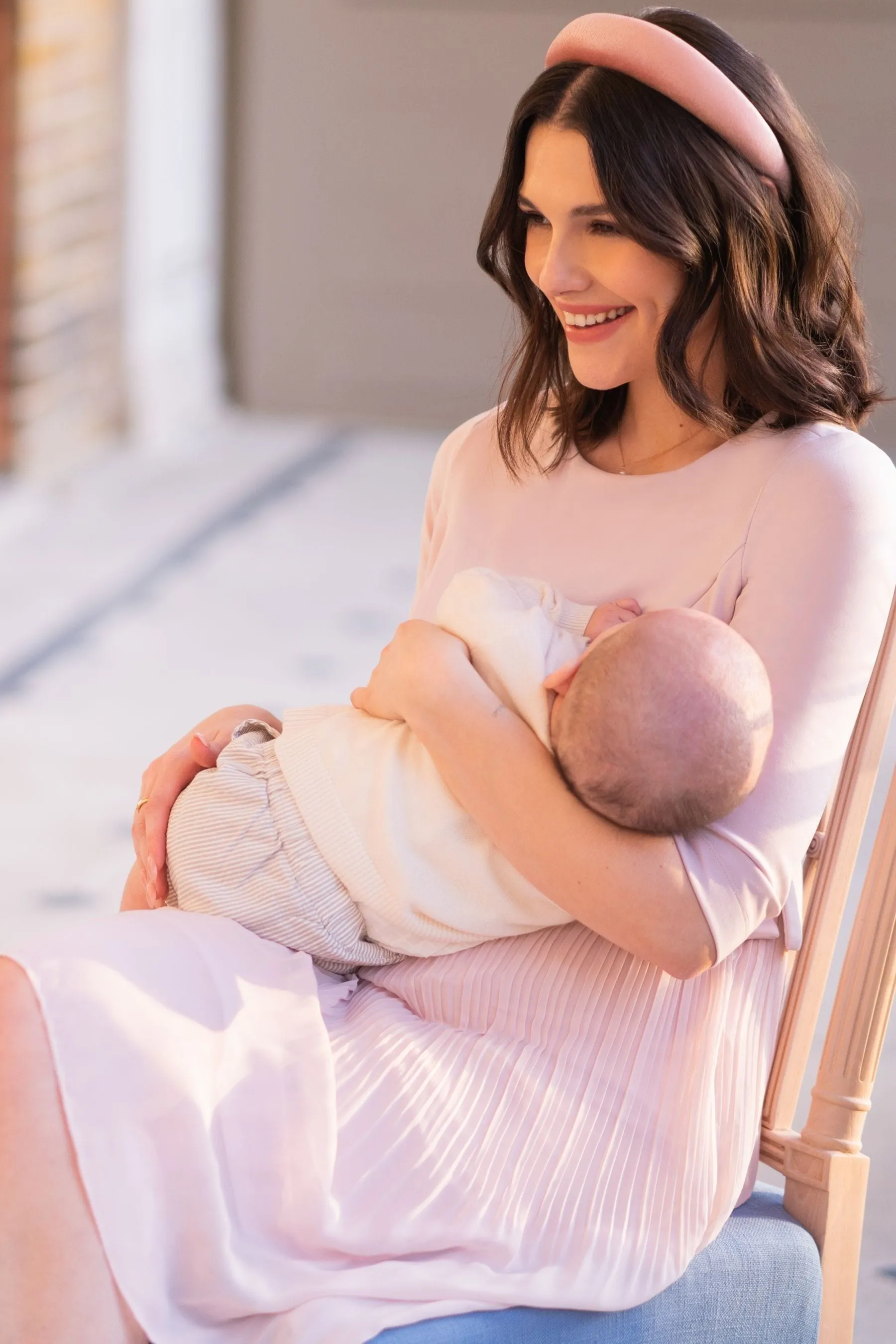 Seraphine Rosa - A pieghe - Abito premaman