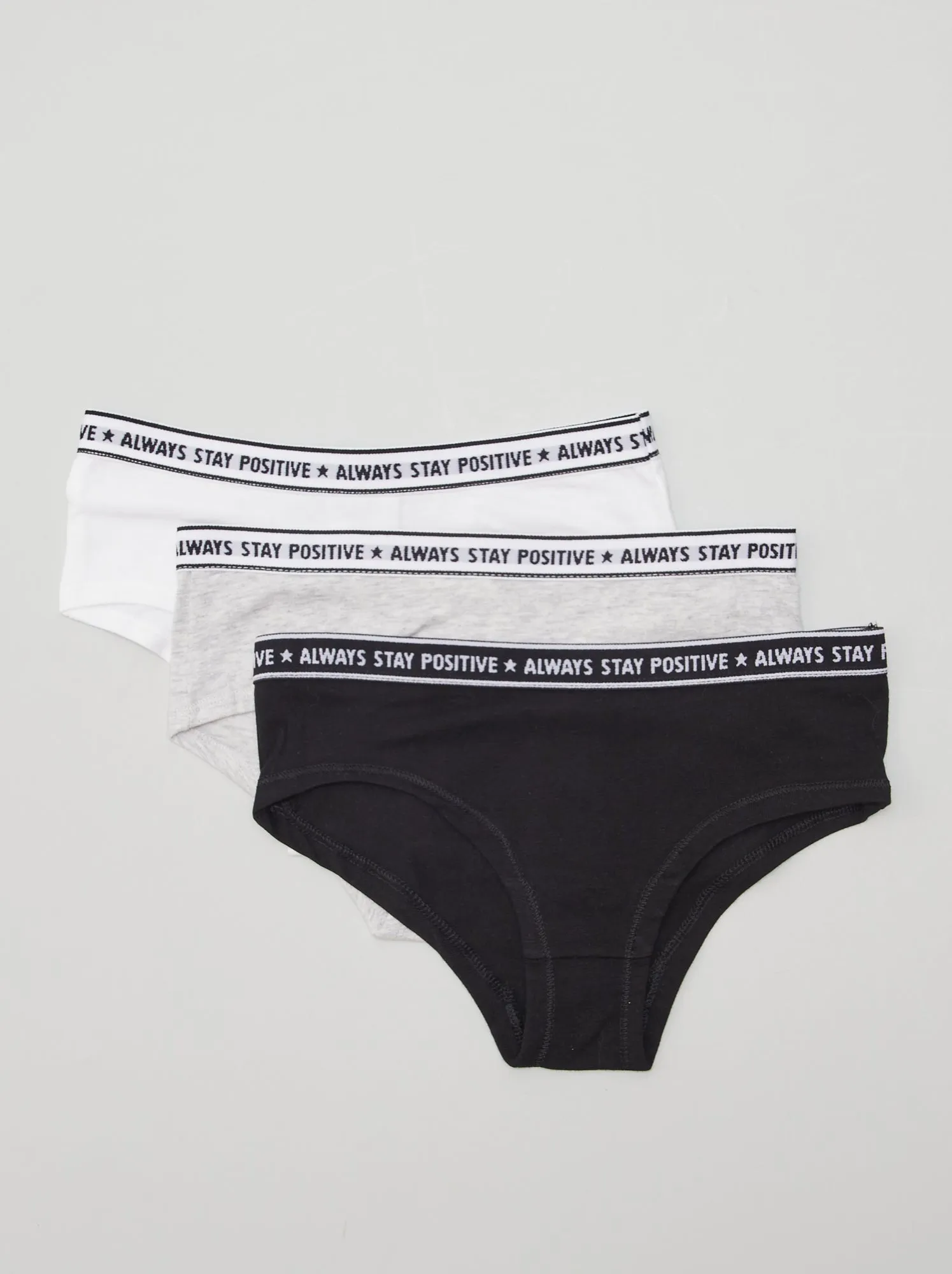 Set di 3 culotte stretch - NERO