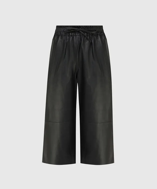Simonetta Ravizza Pantaloni culotte Sindy in pelle nera SINDY