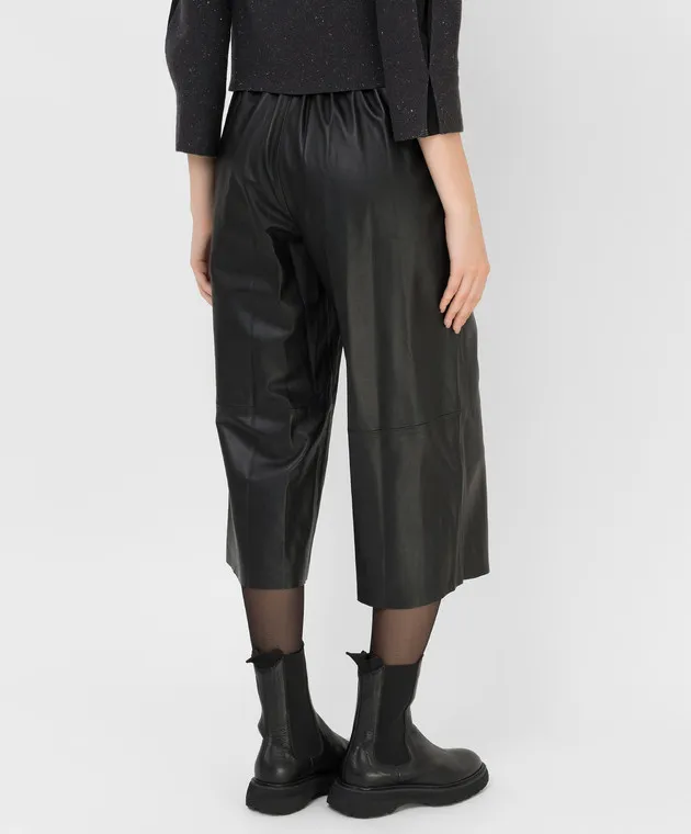 Simonetta Ravizza Pantaloni culotte Sindy in pelle nera SINDY