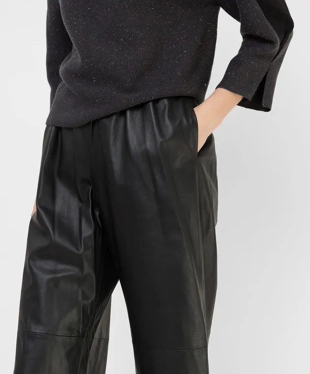 Simonetta Ravizza Pantaloni culotte Sindy in pelle nera SINDY